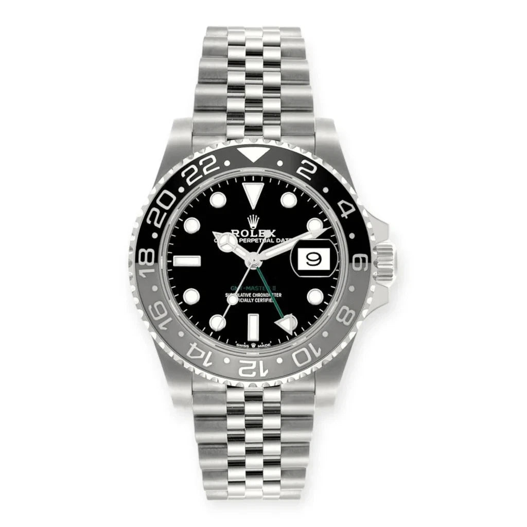 Rolex GMT-Master II 3285 V3 – AAA+ 126710GRNR 'Bruce Wayne' Stainless Steel Black Dial Jubilee