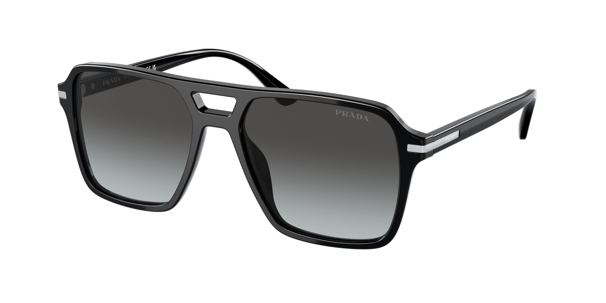 Prada PR 20YS 1AB06T Men's Aviator Sunglasses - Black Sunglasses