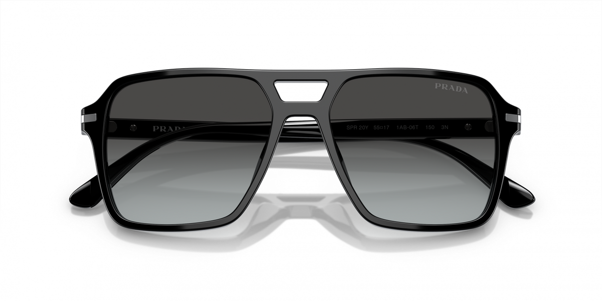 Prada PR 20YS 1AB06T Men's Aviator Sunglasses - Black Sunglasses