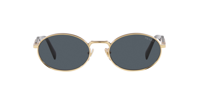 Prada 0PR 65ZS Women's Sunglasses - Pale Gold Frame, Dark Grey Lenses Sunglasses