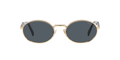 Prada 0PR 65ZS Women's Sunglasses - Pale Gold Frame, Dark Grey Lenses Sunglasses