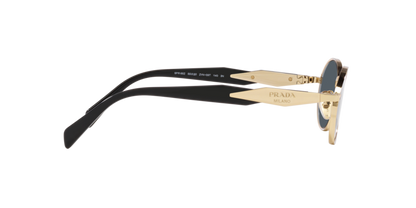 Prada 0PR 65ZS Women's Sunglasses - Pale Gold Frame, Dark Grey Lenses Sunglasses