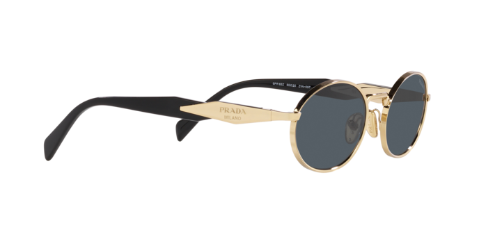 Prada 0PR 65ZS Women's Sunglasses - Pale Gold Frame, Dark Grey Lenses Sunglasses
