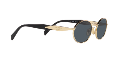 Prada 0PR 65ZS Women's Sunglasses - Pale Gold Frame, Dark Grey Lenses Sunglasses