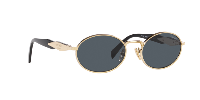 Prada 0PR 65ZS Women's Sunglasses - Pale Gold Frame, Dark Grey Lenses Sunglasses