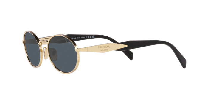 Prada 0PR 65ZS Women's Sunglasses - Pale Gold Frame, Dark Grey Lenses Sunglasses