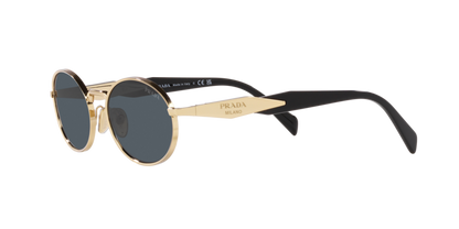 Prada 0PR 65ZS Women's Sunglasses - Pale Gold Frame, Dark Grey Lenses Sunglasses