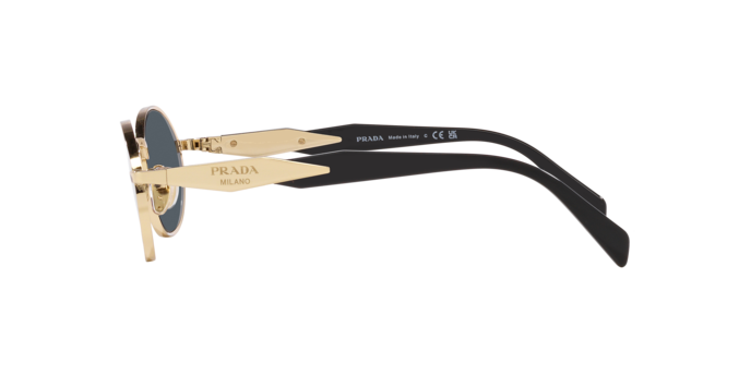 Prada 0PR 65ZS Women's Sunglasses - Pale Gold Frame, Dark Grey Lenses Sunglasses