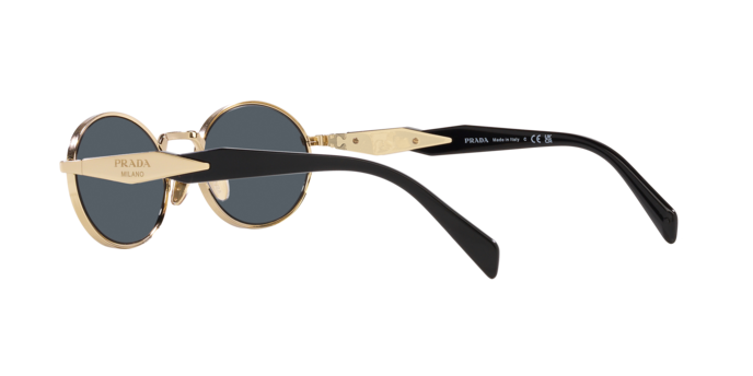 Prada 0PR 65ZS Women's Sunglasses - Pale Gold Frame, Dark Grey Lenses Sunglasses