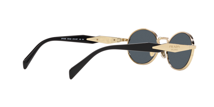 Prada 0PR 65ZS Women's Sunglasses - Pale Gold Frame, Dark Grey Lenses Sunglasses