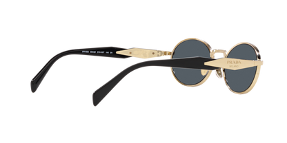 Prada 0PR 65ZS Women's Sunglasses - Pale Gold Frame, Dark Grey Lenses Sunglasses