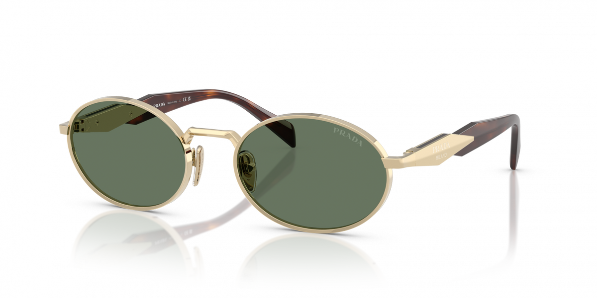 Prada PR 65ZS Women's Sunglasses - Pale Gold & Dark Green