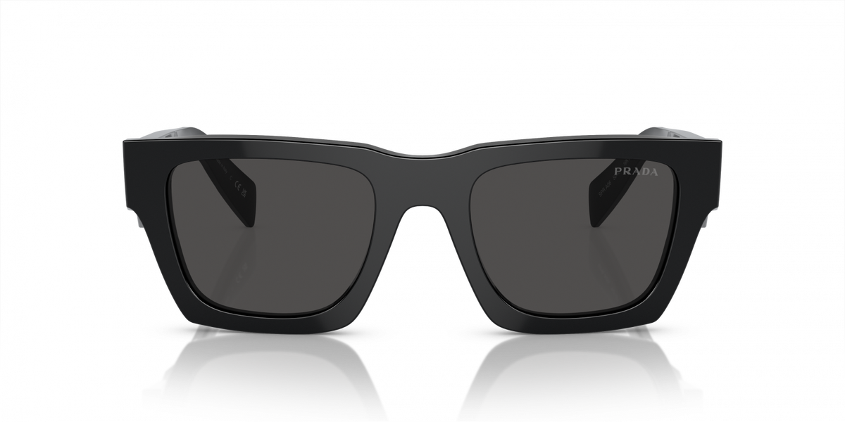 Prada PR A06S 16K08Z Men's Sunglasses - Black Frame, Dark Grey Lenses