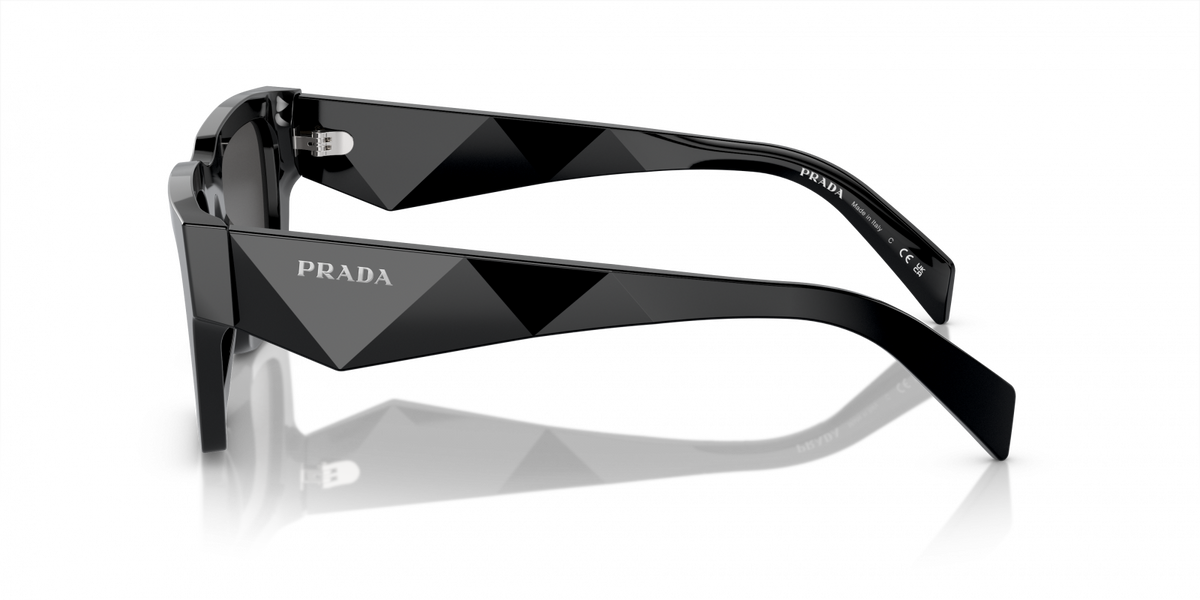 Prada PR A06S 16K08Z Men's Sunglasses - Black Frame, Dark Grey Lenses