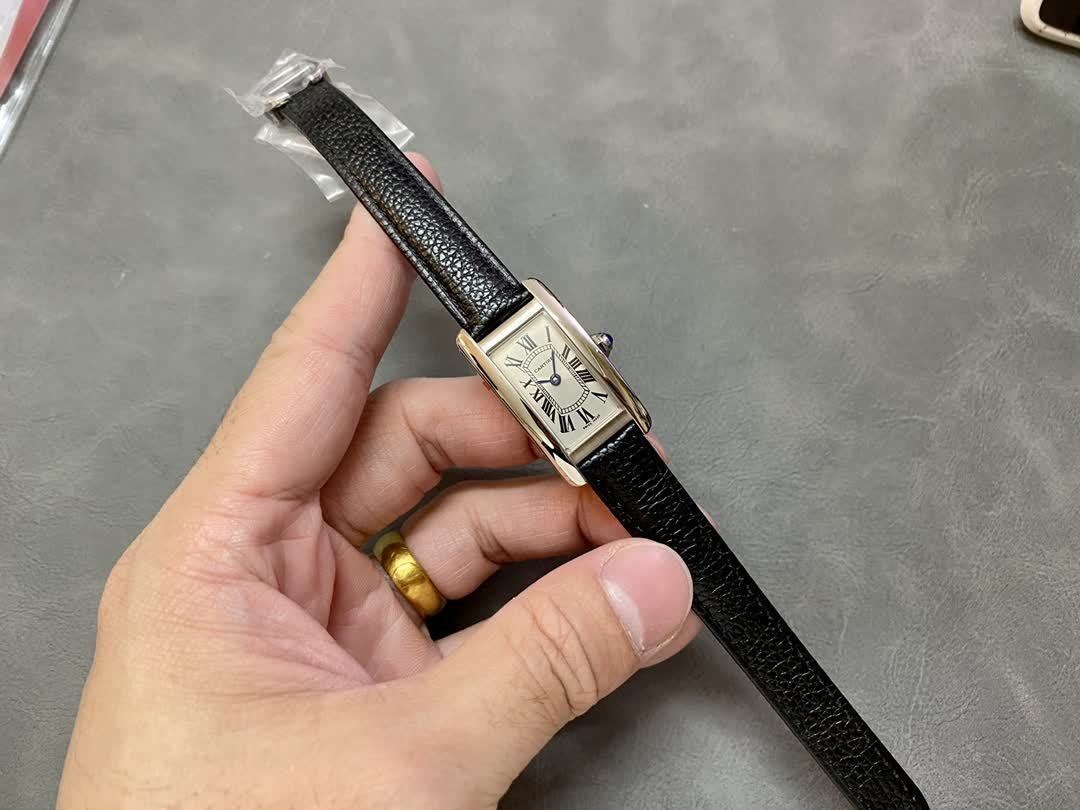 Cartier Tank Americaine Large WGTA0134 Yellow Gold Silver Dial
