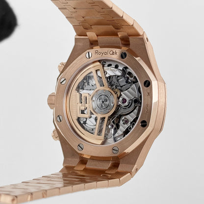 Audemars Piguet Royal Oak AAA+ 26240OR.OO.1320OR.04 Chronograph '50th Anniversary' Rose Gold Khaki Green Dial (2022) Swiss 3285 Movement
