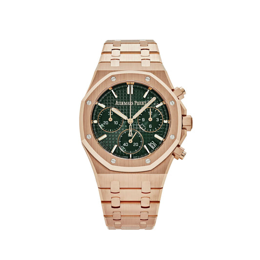 Audemars Piguet Royal Oak AAA+ 26240OR.OO.1320OR.04 Chronograph '50th Anniversary' Rose Gold Khaki Green Dial (2022) Swiss 3285 Movement
