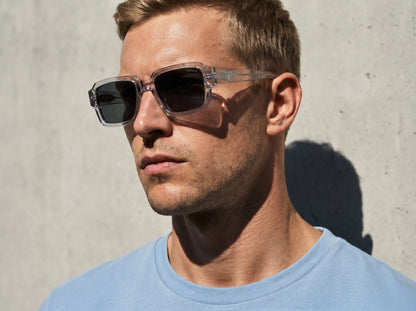 Prada 0PR 02ZS U430A9 Men's Sunglasses - Transparent Grey