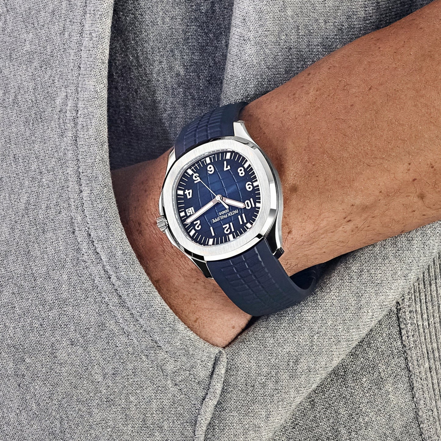 Patek Philippe Aquanaut 3285 V3 – AAA+ 5168G-001 White Gold Blue Dial (2025)