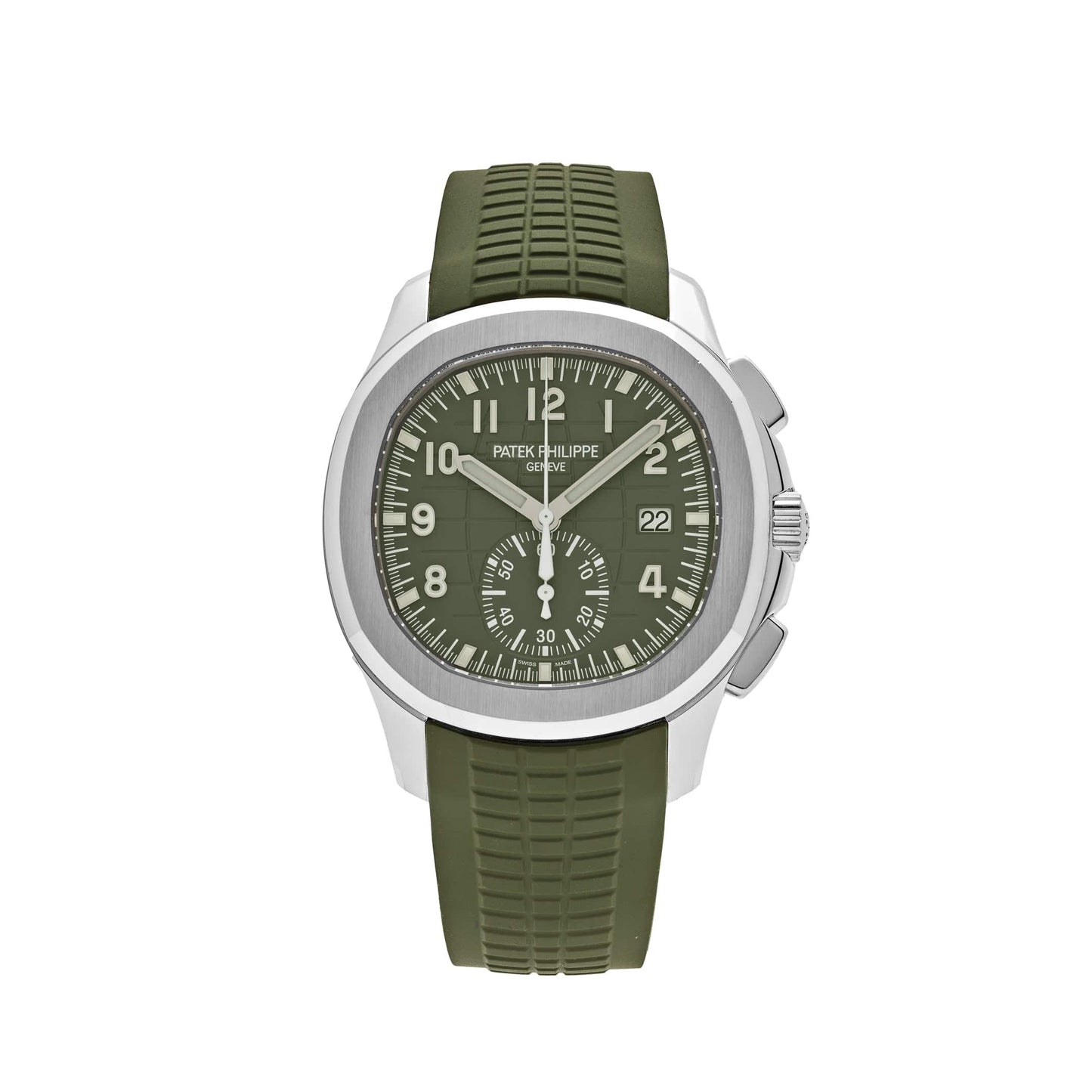 Patek Philippe Aquanaut 3285 V3 – AAA+ 5968G-010 Chronograph White Gold Khaki Green Dial (2023)