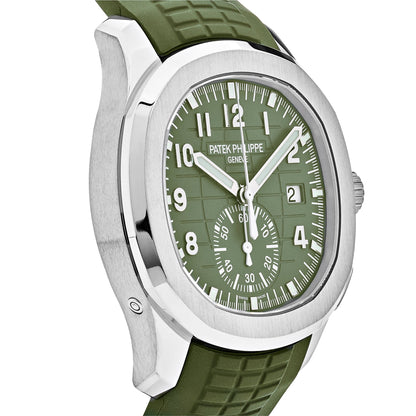 Patek Philippe Aquanaut 3285 V3 – AAA+ 5968G-010 Chronograph White Gold Khaki Green Dial (2023)