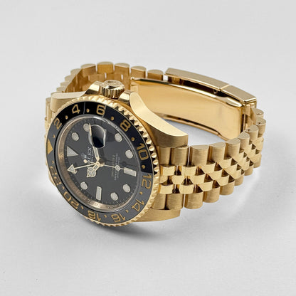 Rolex GMT-Master II 3285 V3 – AAA+ 126718GRNR Yellow Gold Black Dial Jubilee (2023)