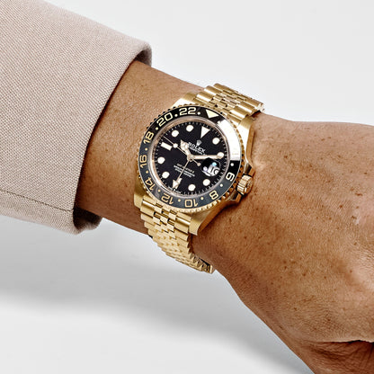 Rolex GMT-Master II 3285 V3 – AAA+ 126718GRNR Yellow Gold Black Dial Jubilee (2023)
