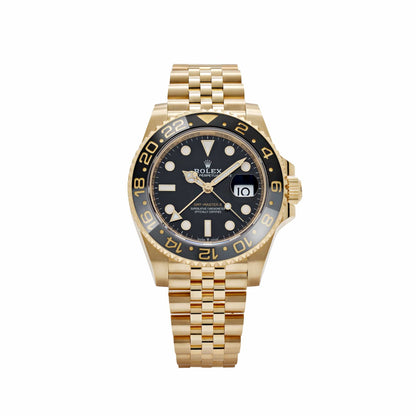 Rolex GMT-Master II 3285 V3 – AAA+ 126718GRNR Yellow Gold Black Dial Jubilee (2023)