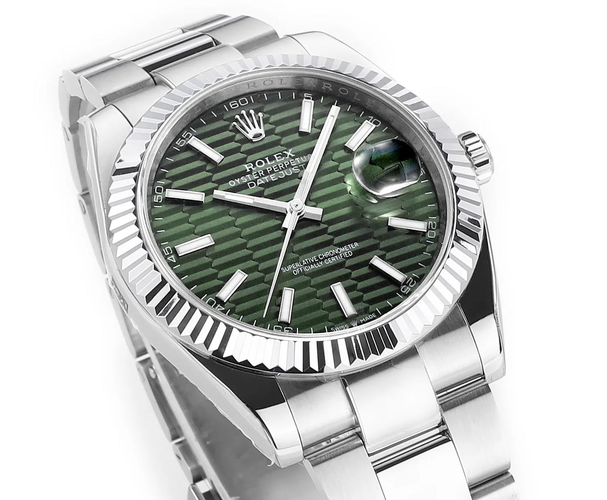Rolex Datejust 41 126300 Stainless Steel Green Dial Oyster (2025)